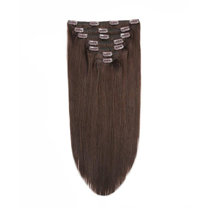 CLIP-IN 26" HAIR EXTENSIONS - BROWNS
