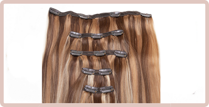 HIGHLIGHTS 24" CLIP-IN HAIR EXTENSIONS - BROWNS